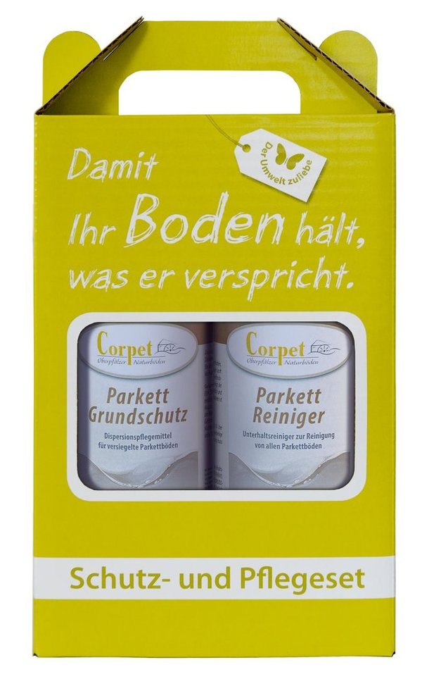 Corpet Set: Parkett-Grundschutz + Reiniger - für lackierte Parkettböden